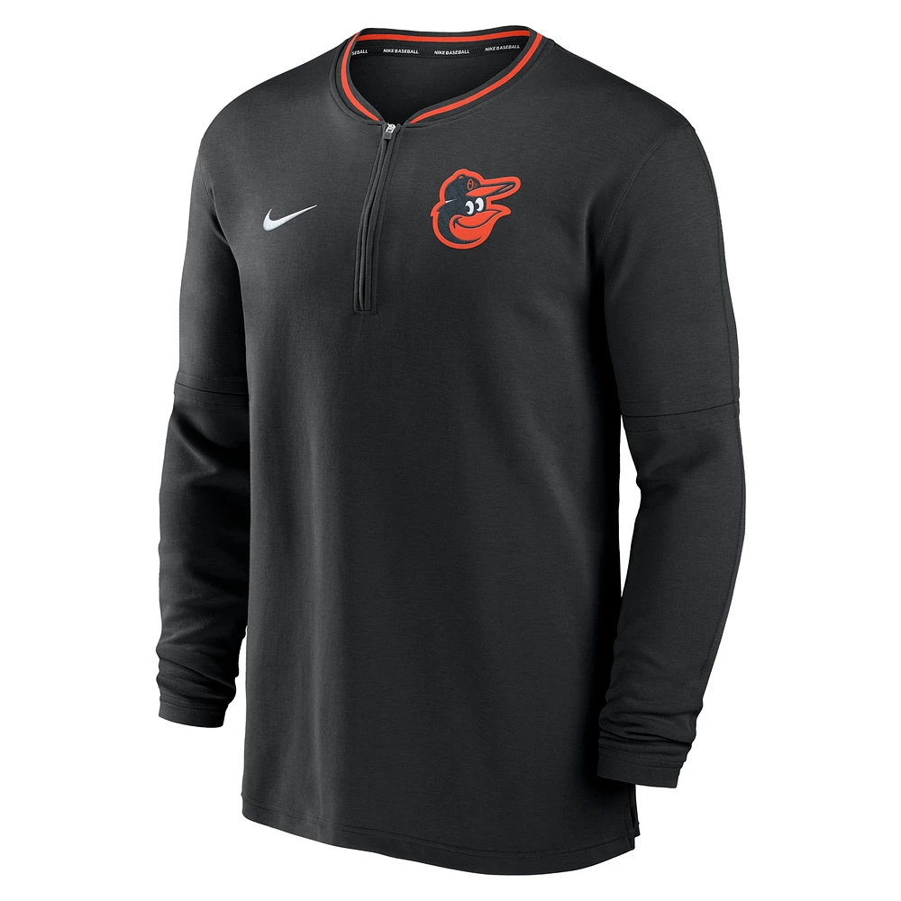 Men's Nike Black Baltimore Orioles Authentic Collection Performance Half-Zip Top