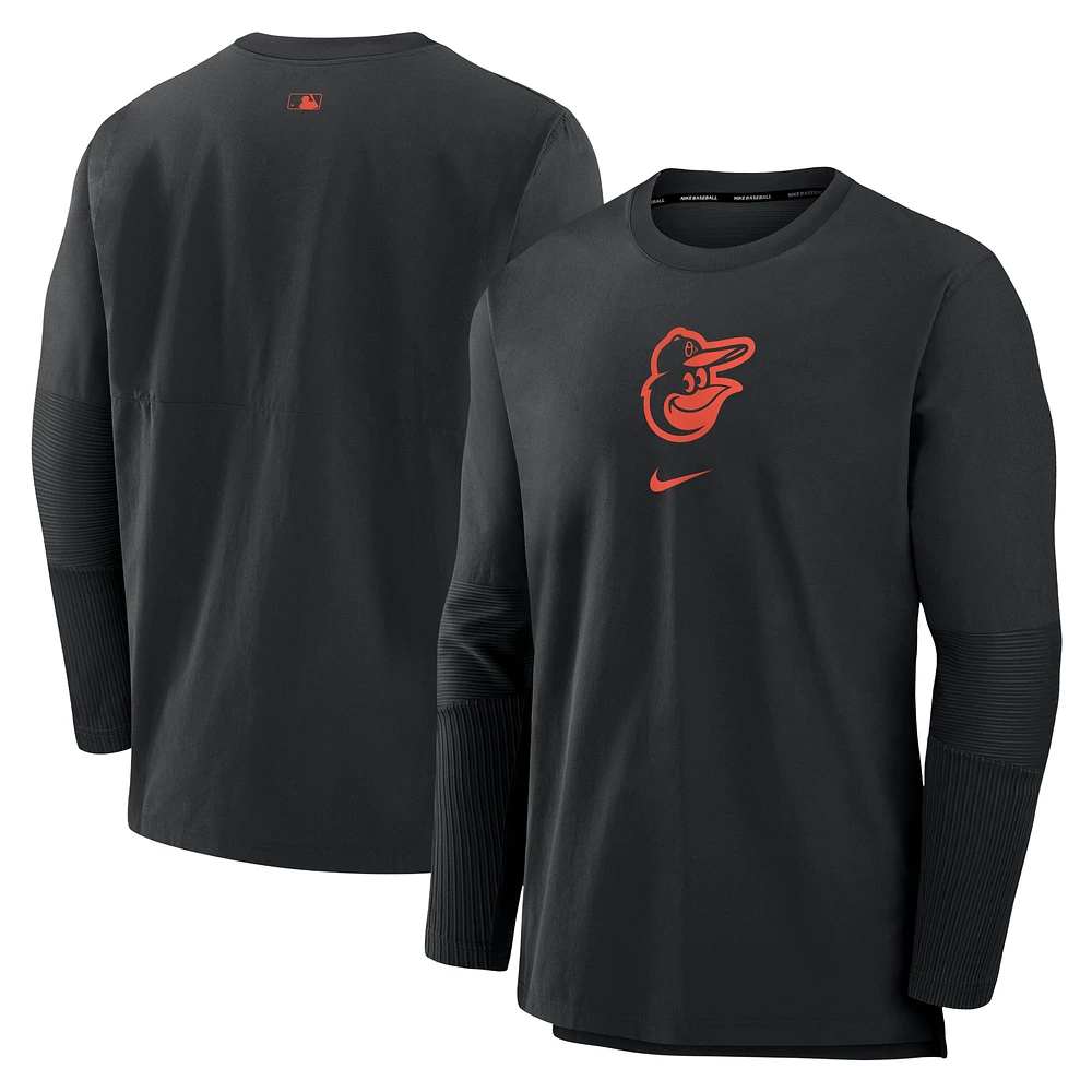 Sweat-shirt Nike noir Baltimore Orioles Authentic Collection Player Performance pour homme