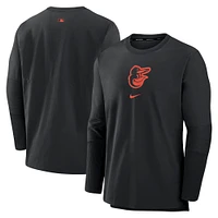 Men's Nike Black Baltimore Orioles Authentic Collection Player Performance Pullover Sweatshirt