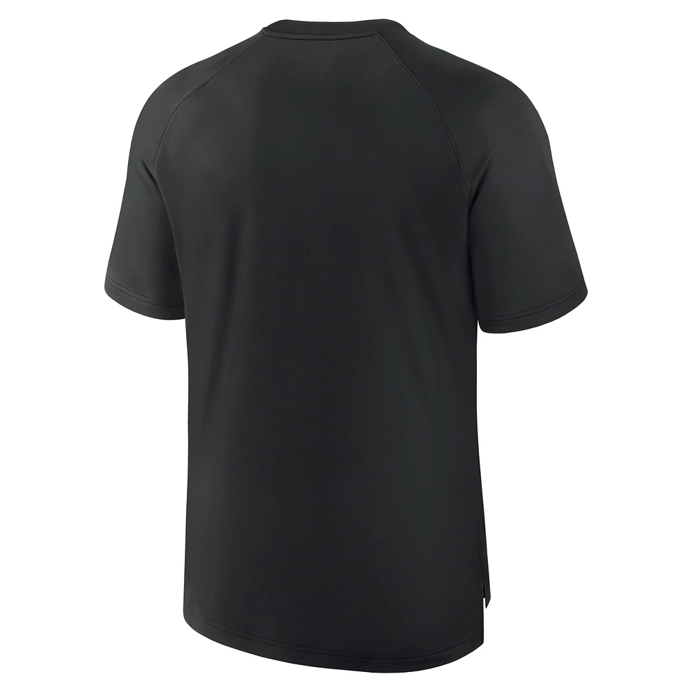 Men's Nike Black Baltimore Orioles Authentic Collection Pregame Raglan Performance T-Shirt