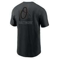 T-shirt Nike noir Baltimore Orioles City Connect 2-Hit pour homme