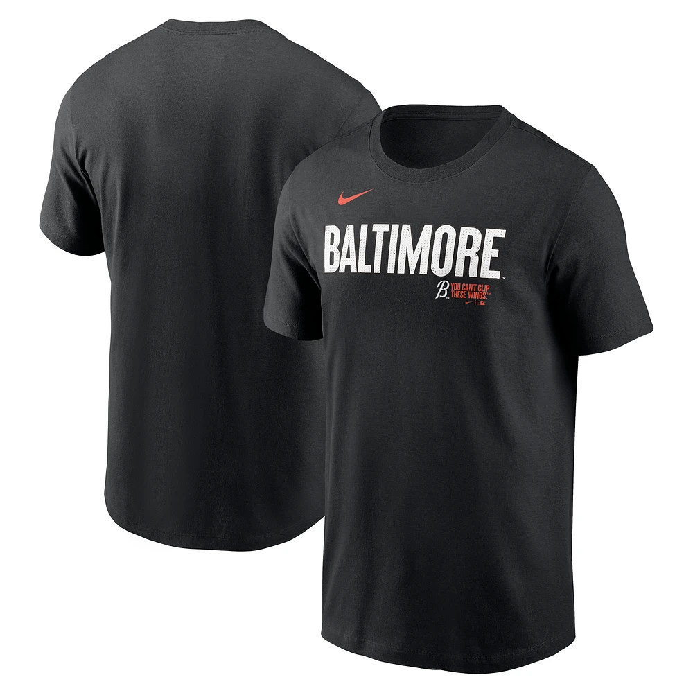 Men's Nike Black Baltimore Orioles City Connect Wordmark T-Shirt