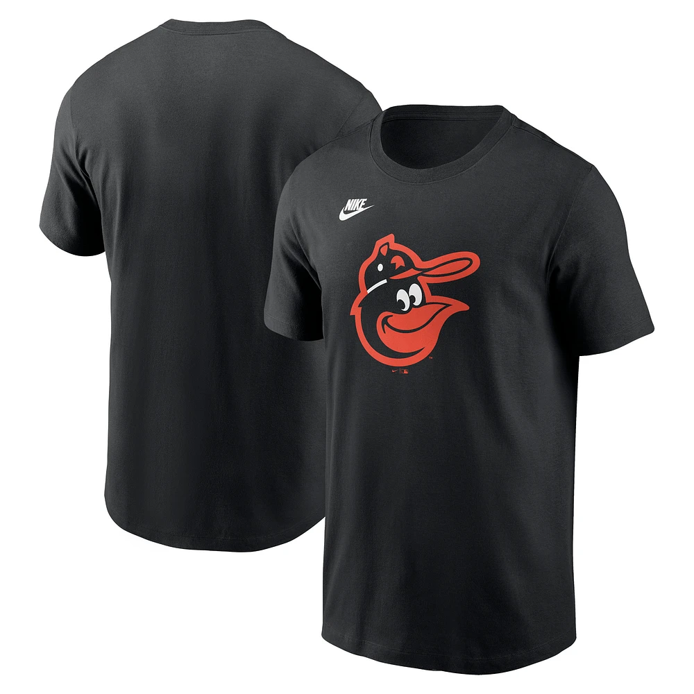 T-shirt Nike noir avec logo de l'équipe la collection Cooperstown des Orioles Baltimore pour hommes