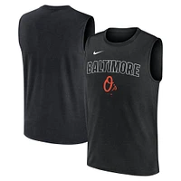 Men's Nike Black Baltimore Orioles Knockout Performance Muscle Tank Top