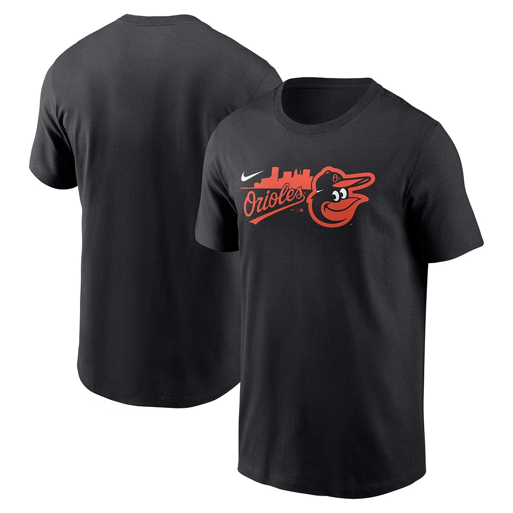 Men's Nike Black Baltimore Orioles Local Team Skyline T-Shirt