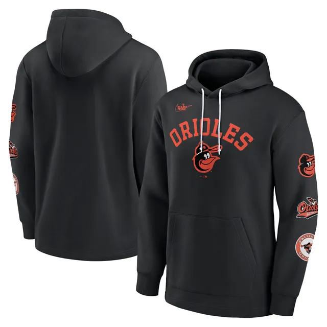 Lids Baltimore Orioles Nike Springer Short Sleeve Team Pullover Hoodie -  Black