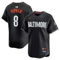 Maillot Nike Cal Ripken Jr. noir pour homme, édition limitée City Connect des Baltimore Orioles
