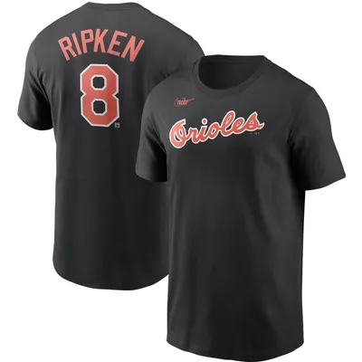 Orioles Cal Ripken Jr. Iron Man T-Shirt from Homage. | Orange | Vintage Apparel from Homage.