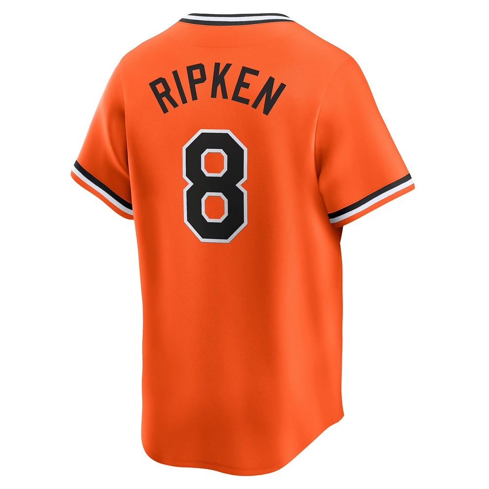 Maillot Nike Cal Ripken Jr. Orange Baltimore Orioles Throwback Cooperstown Limited pour homme