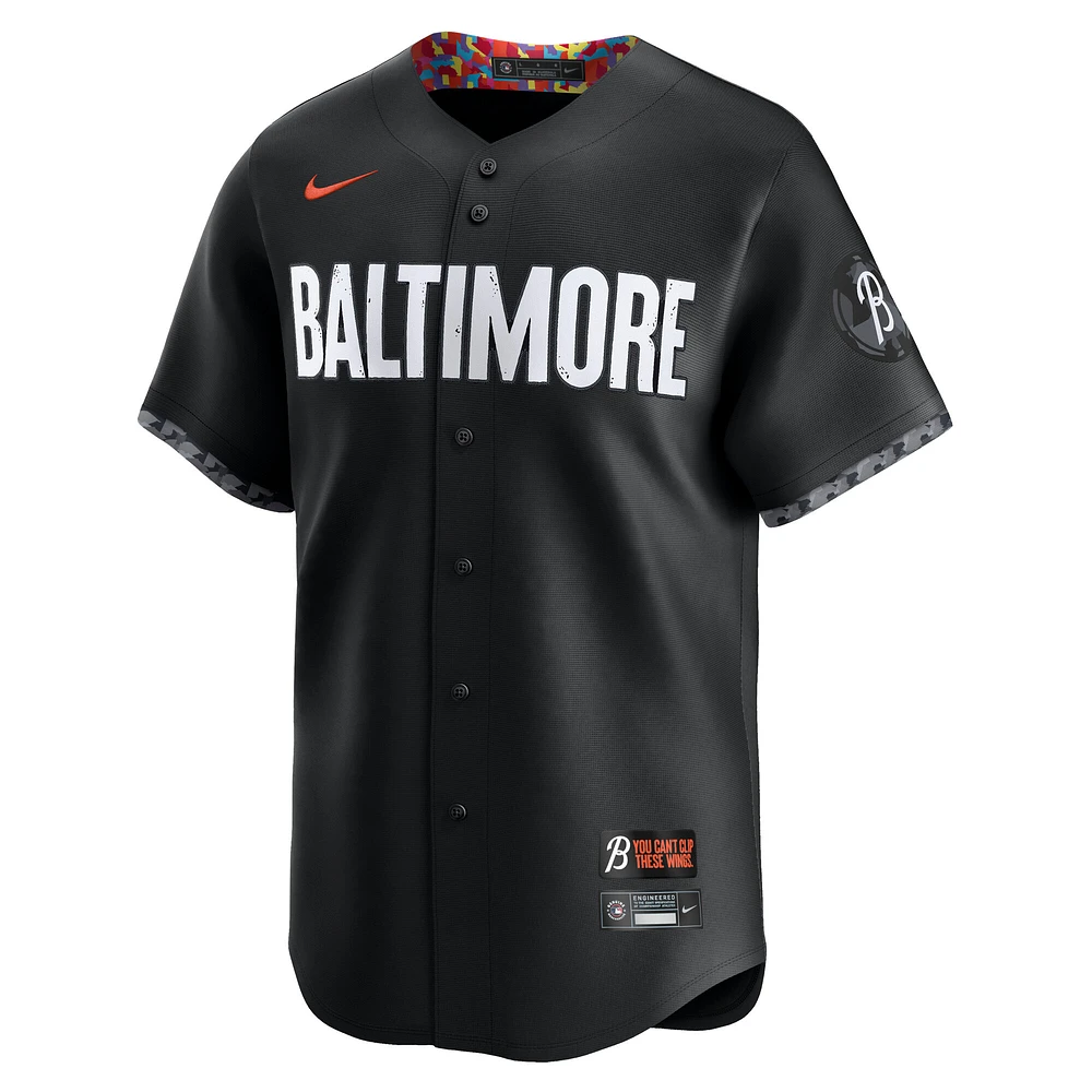 Men's Nike Cedric Mullins Black Baltimore Orioles City Connect  Limited Player Jersey