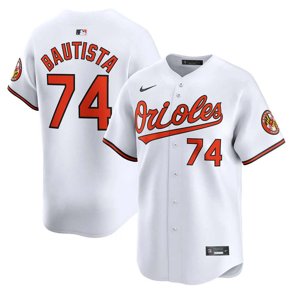 Maillot de joueur Nike Felix Bautista blanc Baltimore Orioles Home Limited pour homme