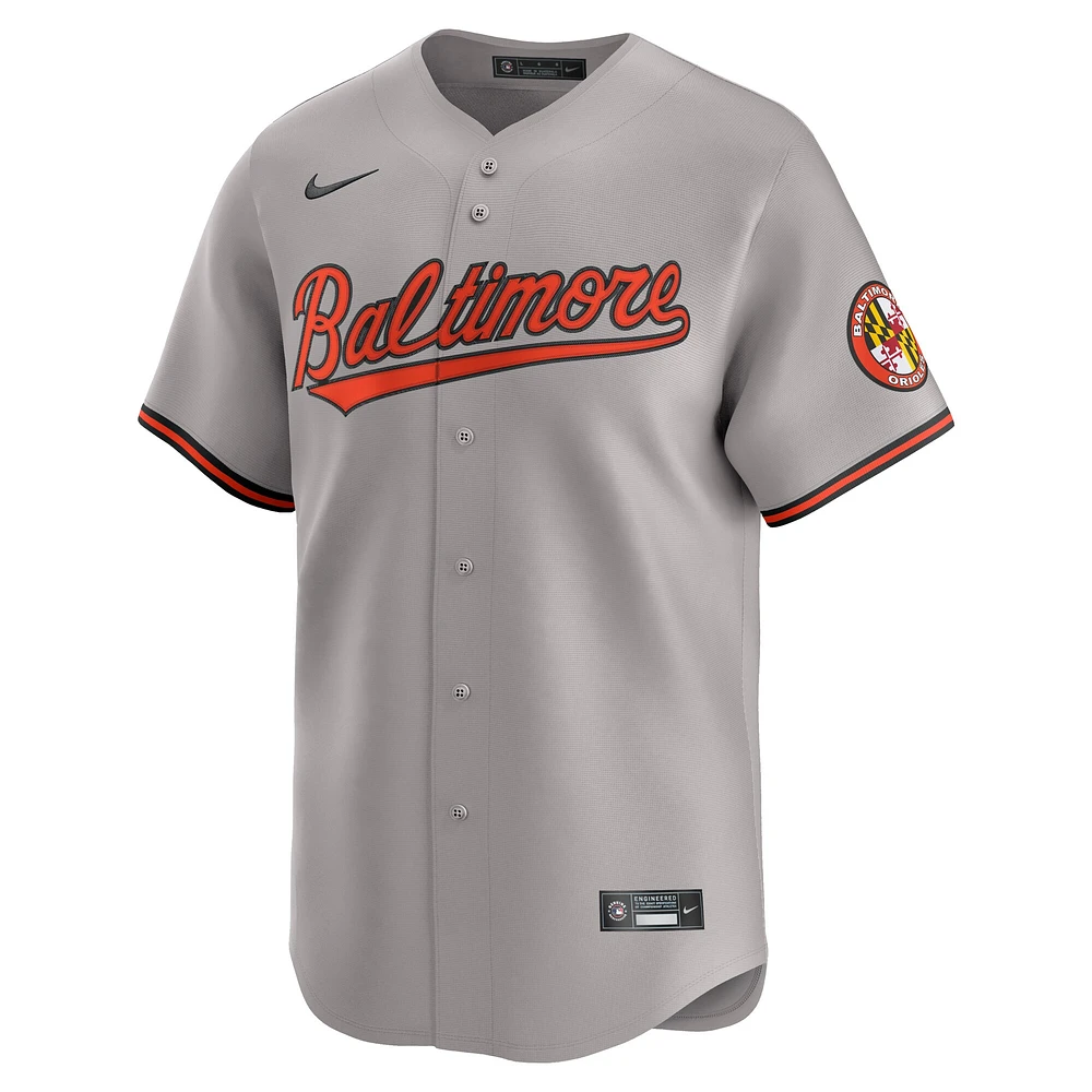 Maillot Nike Baltimore Orioles Road Limited pour homme, gris