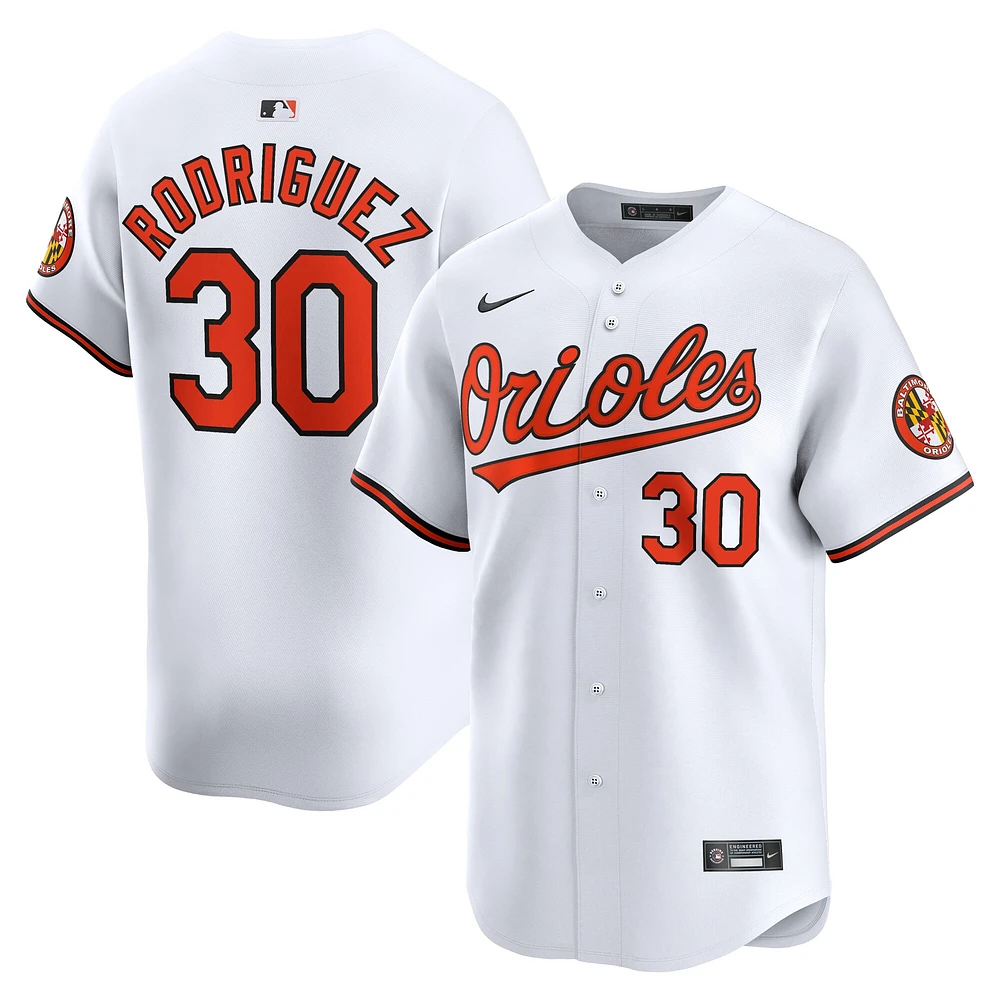 Maillot de joueur Nike Grayson Rodriguez blanc Baltimore Orioles Home Limited pour homme