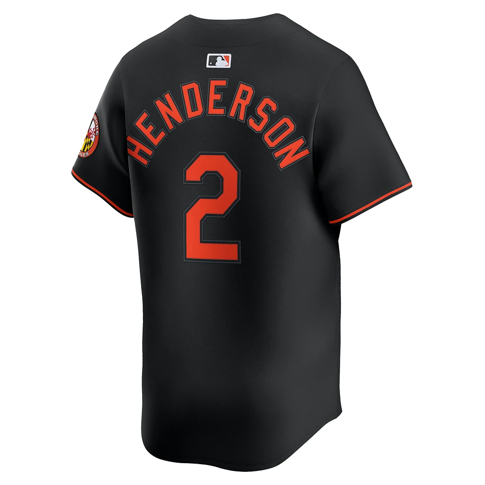 Men's Nike Gunnar Henderson Black Baltimore Orioles Alternate Limited Player Jersey