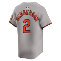 Maillot Nike Gunnar Henderson gris pour homme, édition limitée, Baltimore Orioles Road
