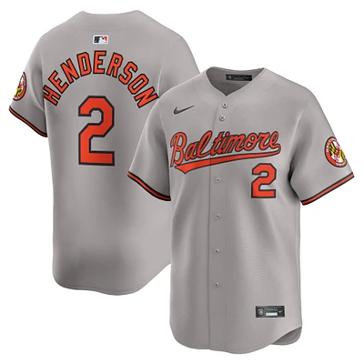 Maillot Nike Gunnar Henderson gris pour homme, édition limitée, Baltimore Orioles Road