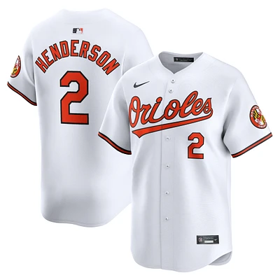 Maillot de joueur Nike Gunnar Henderson blanc Baltimore Orioles Home Limited pour homme