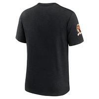Men's Nike Heather Black Baltimore Orioles Cooperstown Collection Eras Tri-Blend T-Shirt