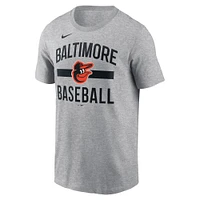 Men's Nike  Heather Gray Baltimore Orioles Arched T-Shirt