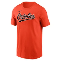 T-shirt Nike Jackson Holliday Orange Baltimore Orioles Fuse pour homme avec nom et numéro