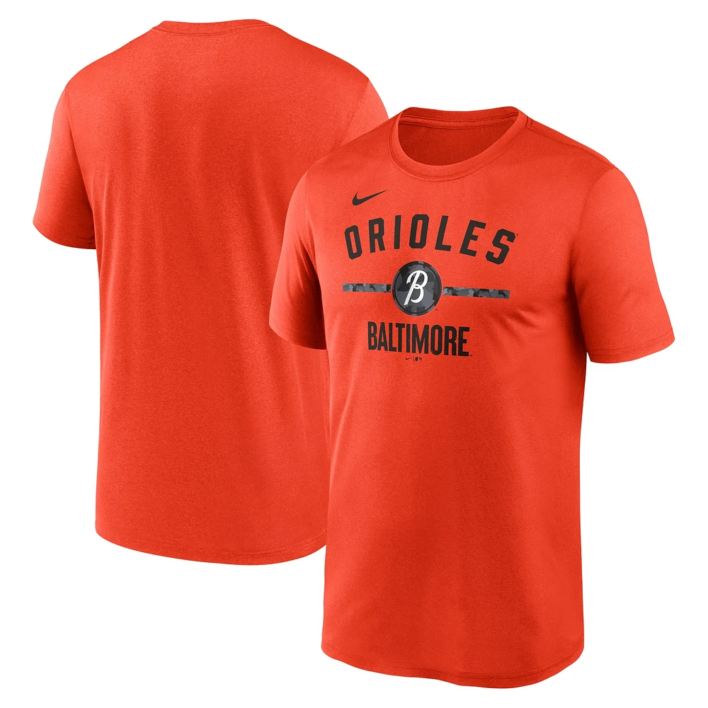 T-shirt Nike Orange Baltimore Orioles City Connect Legend Performance pour homme