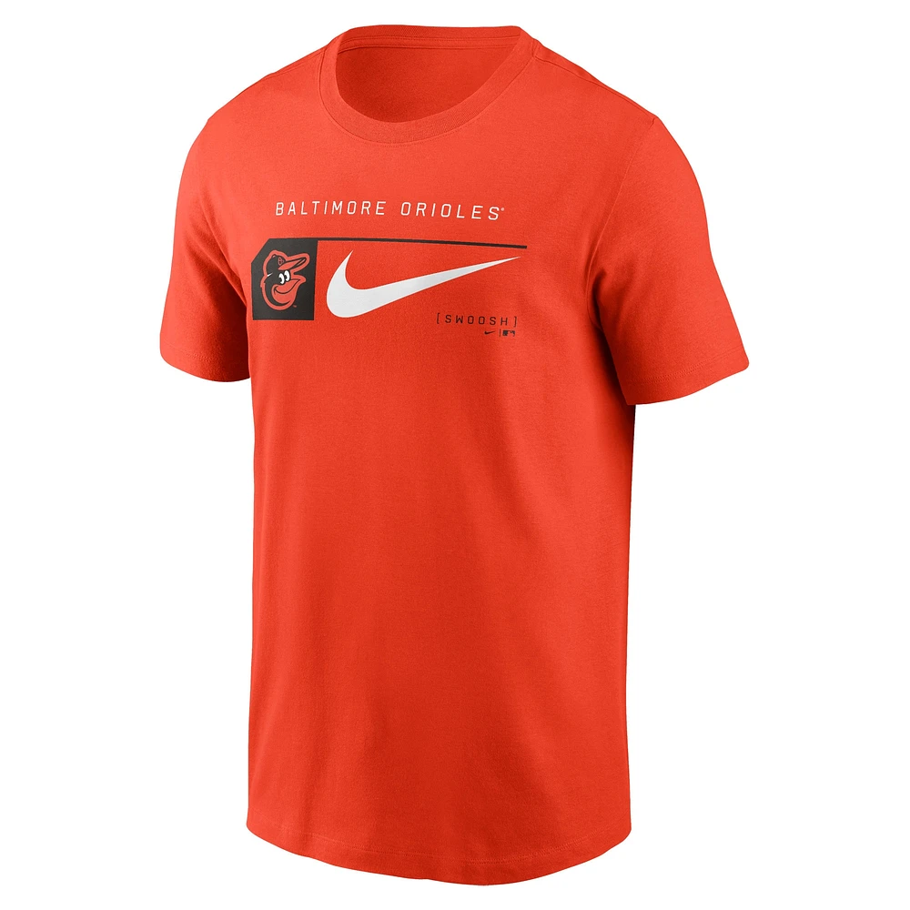 T-shirt Nike Orange Baltimore Orioles Team Swoosh Lockup pour homme