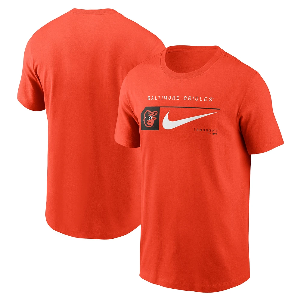 T-shirt Nike Orange Baltimore Orioles Team Swoosh Lockup pour homme