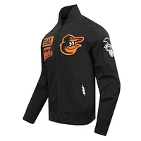 Men's Pro Standard Black Baltimore Orioles Area Code Twill Full-Zip Jacket