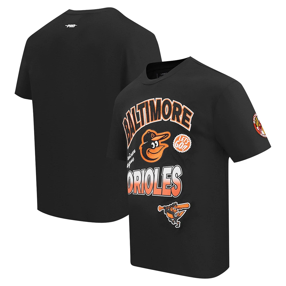 T-shirt noir à épaules tombantes Pro Standard des Orioles de Baltimore pour hommes