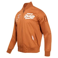 Veste entièrement zippée en sergé Pro Standard marron Baltimore Orioles Paint The City pour hommes