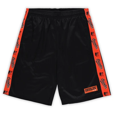 Men's Profile Black Baltimore Orioles Big & Tall Fleece Shorts