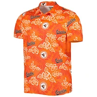 Men's Reyn Spooner Orange Baltimore Orioles Cooperstown Collection Puamana Print Polo