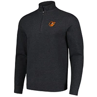 Men's Vineyard Vines Black Baltimore Orioles Saltwater Quarter-Zip Jacket