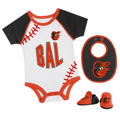 Newborn & Infant Baltimore Orioles Tied Up Bodysuit, Bib Bootie Set