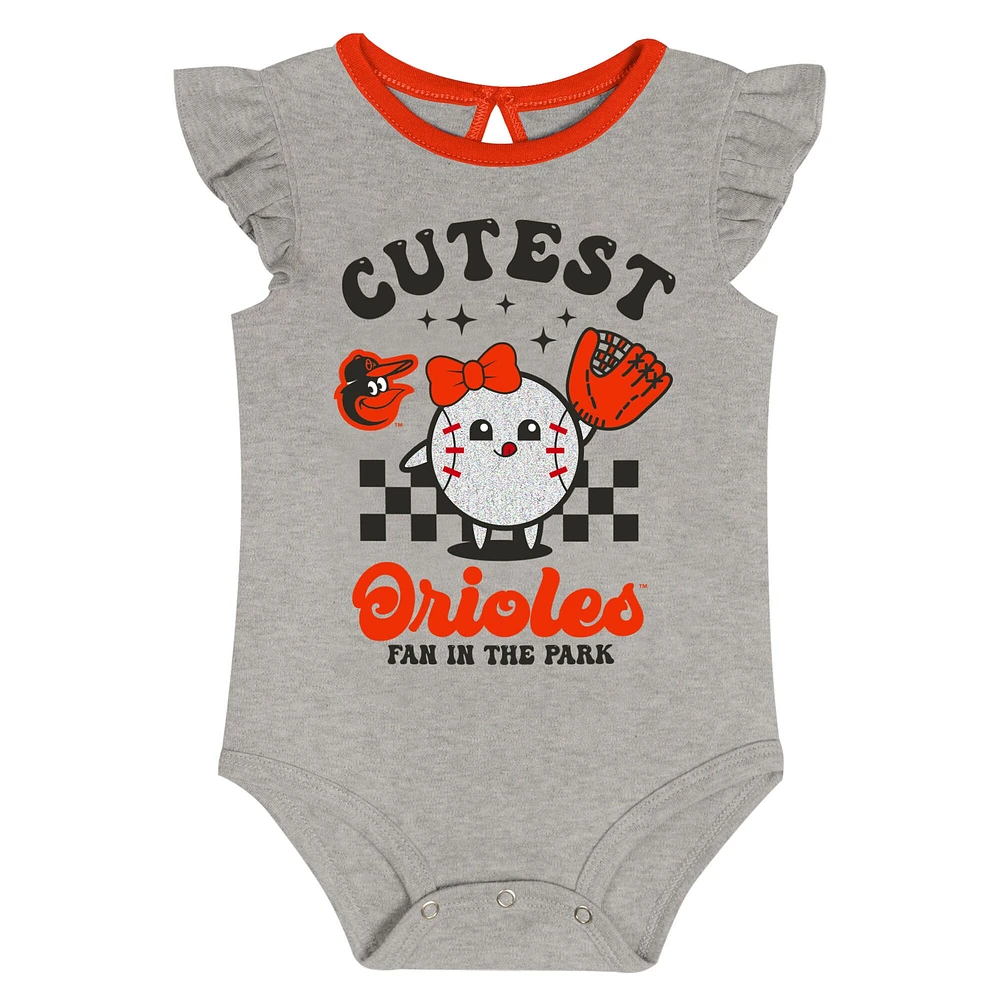 Ensemble de deux bodies Cutie Ball pour nouveau-né Baltimore Orioles