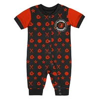Newborn  Black Baltimore Orioles Hard 90 Coveralls