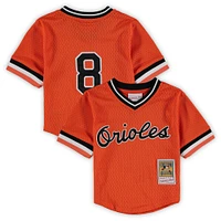 Preschool & Toddler Mitchell Ness Cal Ripken Jr. Orange Baltimore Orioles Cooperstown Collection Mesh Batting Practice Jersey