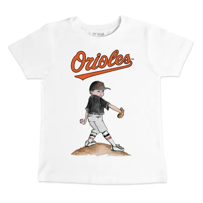Lids Baltimore Orioles Tiny Turnip Youth Clemente 3/4-Sleeve Raglan T-Shirt  - White/Black