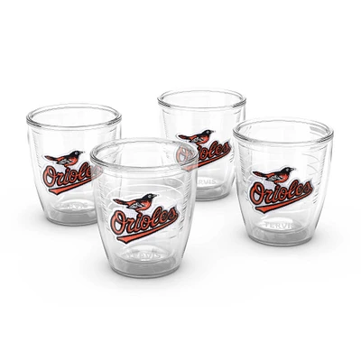 Tervis Baltimore Orioles paquet de quatre 12 oz. Ensemble de gobelets emblème