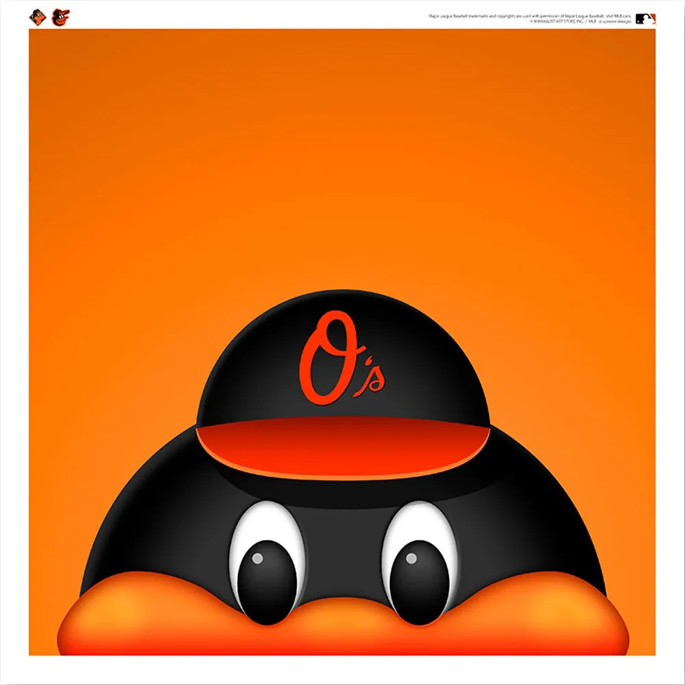 Lids The Bird Baltimore Orioles 12'' x 12'' Minimalist Mascot Poster Print