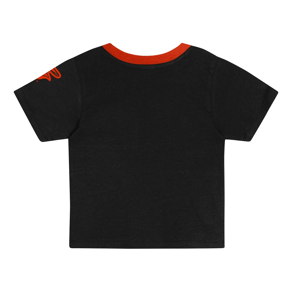 Toddler  Black Baltimore Orioles Bonus Ball T-Shirt & Shorts Set