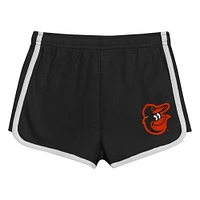 Toddler  Black Baltimore Orioles Double Run T-Shirt & Shorts Set