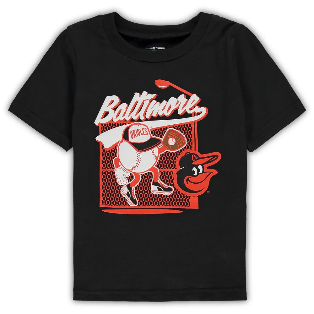 Lids Baltimore Orioles Tiny Turnip Toddler Base Stripe T-Shirt