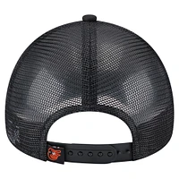 Toddler New Era  White/Black Baltimore Orioles Painted A-Frame 9FORTY Trucker Adjustable Hat