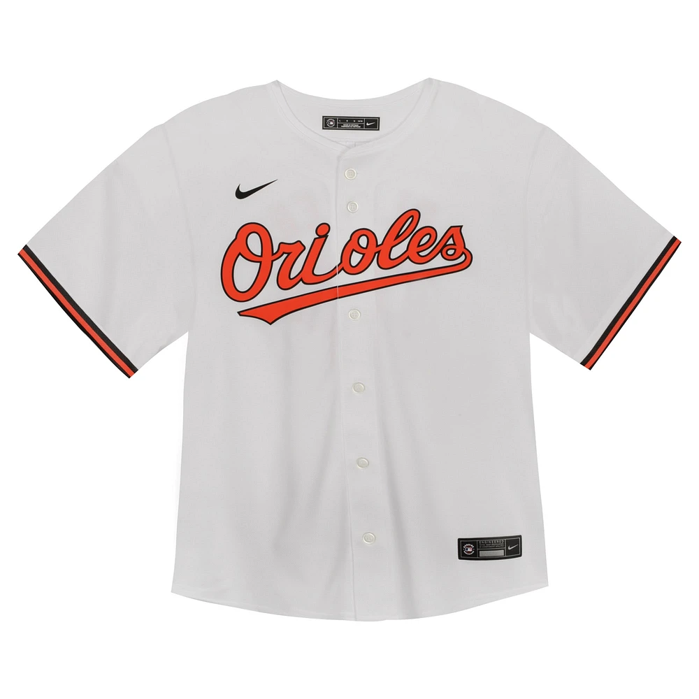 Maillot de match Nike Adley Rutschman blanc des Orioles Baltimore pour tout-petit