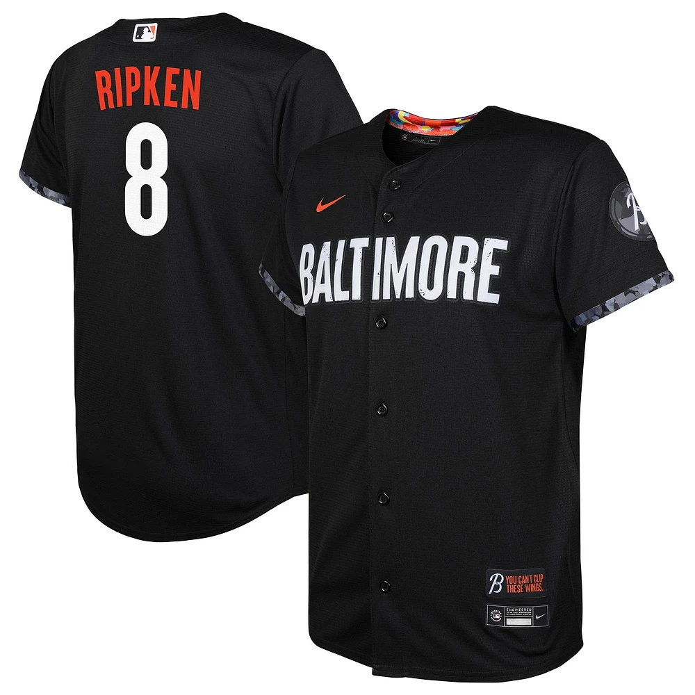 Maillot de joueur réplique Nike Cal Ripken Noir Baltimore Orioles City Connect pour tout-petit