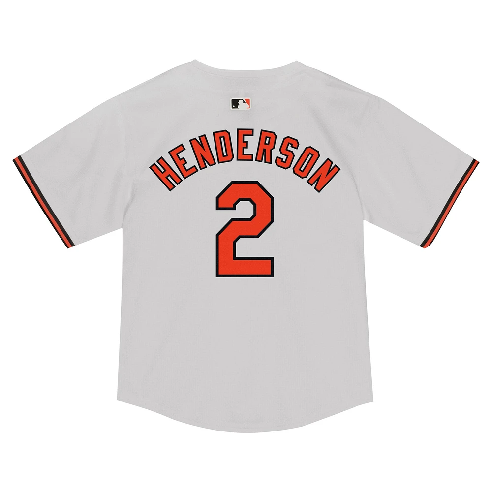 Maillot de match Nike Gunnar Henderson des Orioles Baltimore, blanc, pour tout-petit