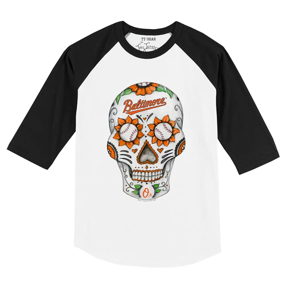 Baltimore Orioles Sugar Skull Tee Shirt 4T / White