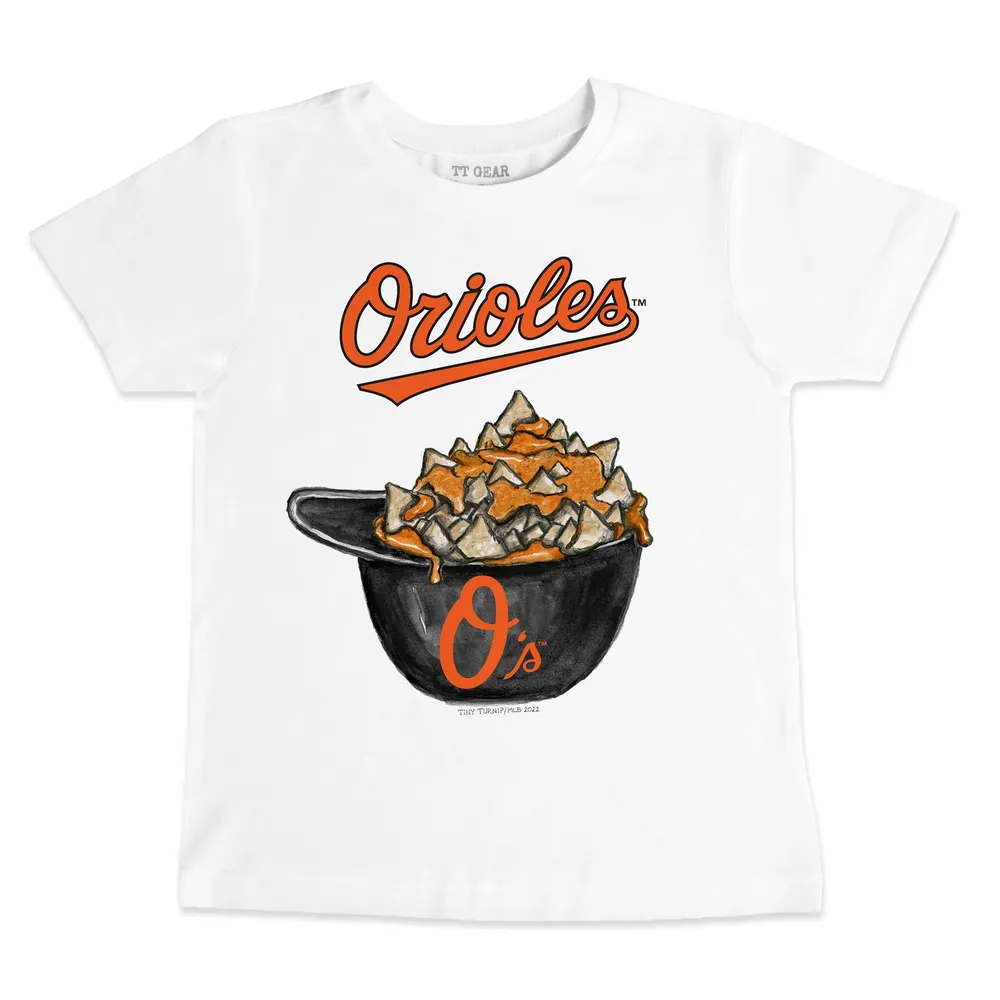 Youth Tiny Turnip White Baltimore Orioles James T-Shirt Size: Large