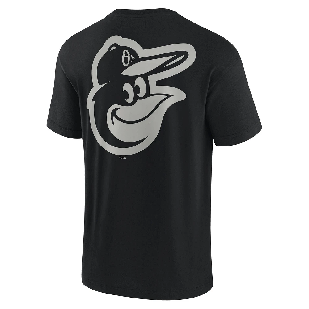 T-shirt unisexe Fanatics noir Baltimore Orioles Elements super doux à manches courtes